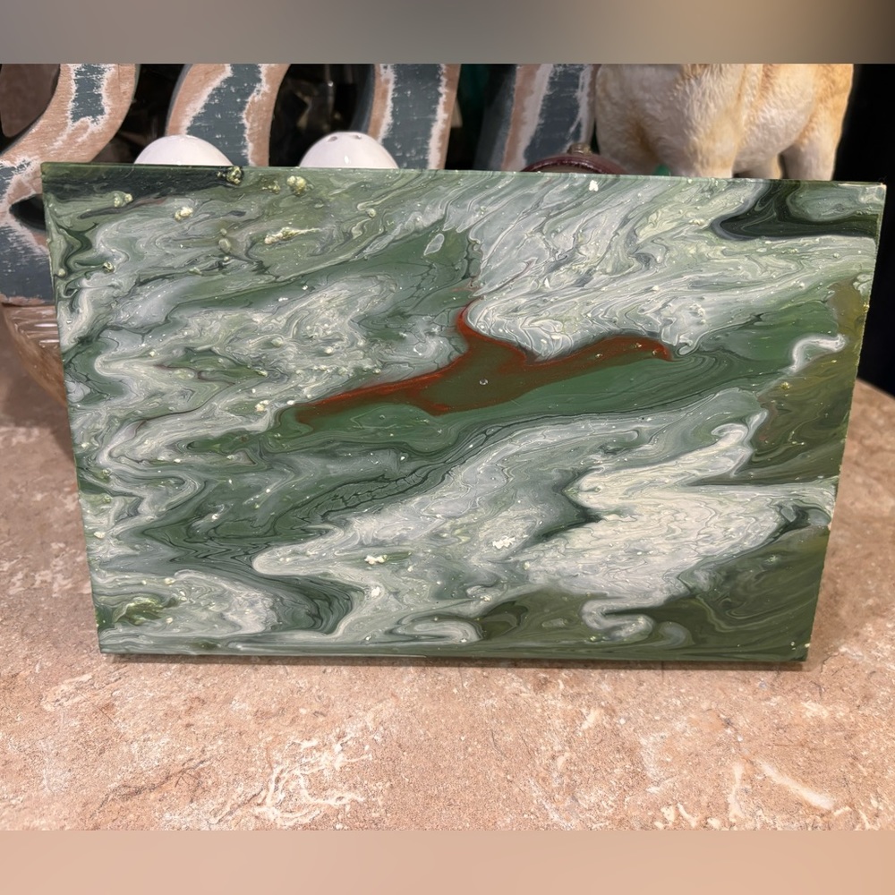 ✂️Paint pour 5x8 on woodpiece✂️